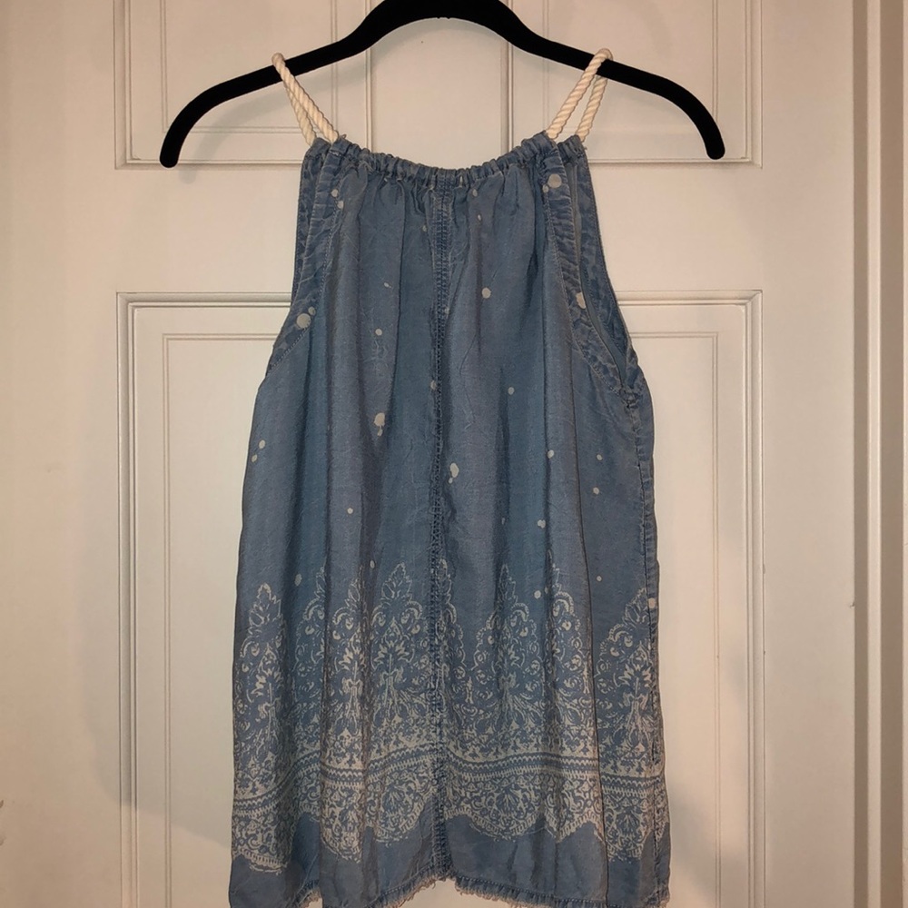 Anthropologie Denim Swing Top